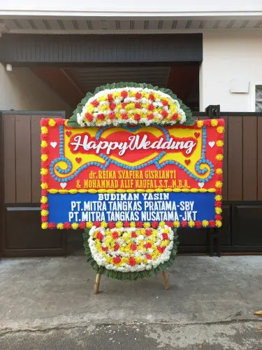 Papan Bunga Pernikahan sawojajar